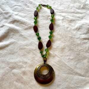 Brass Pendant Necklace